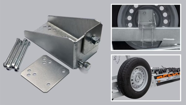Ersatzradhalter für Respo Bootstrailer Ersatzrad Halter Halterung